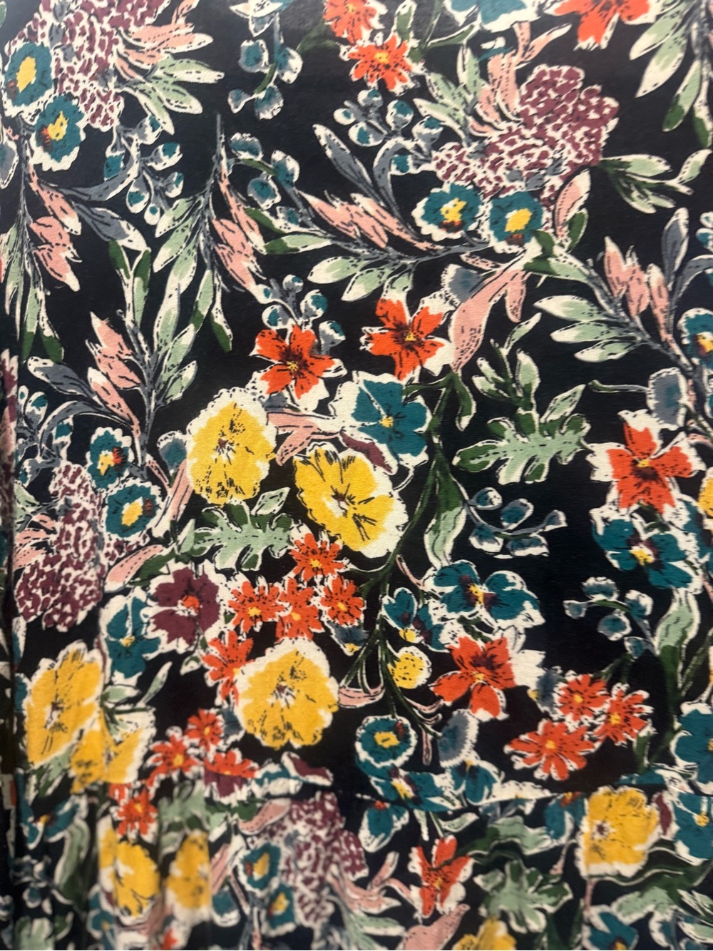 NATURAL LIFE Black Maxi Dress with Yellow & Pink Floral Print - Picture 7 of 9